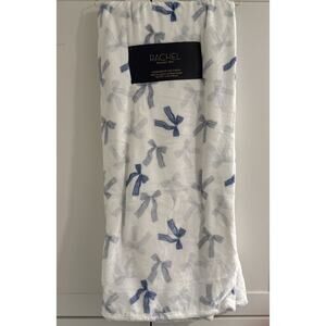 BLUE BOWS 60x70” Throw Blanket Cowboy Western Denim Blue Baby Shower NEW